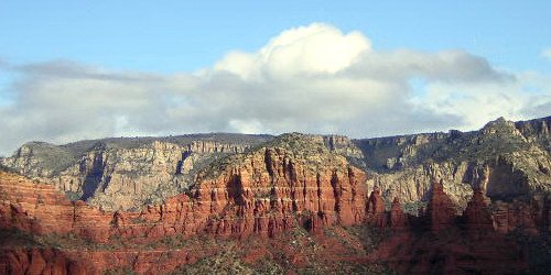 looking east from the saddle point on cathedral rock