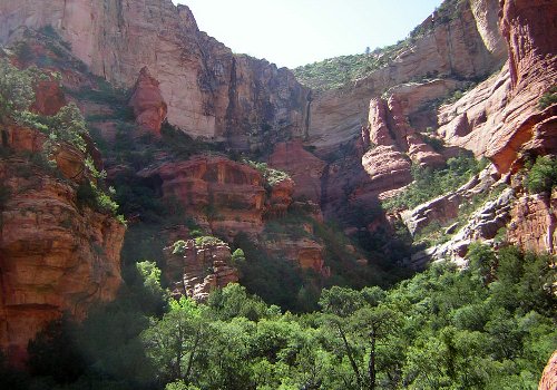 end wall of fay canyon