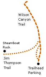 hiking trail map: wilson canyon, sedona